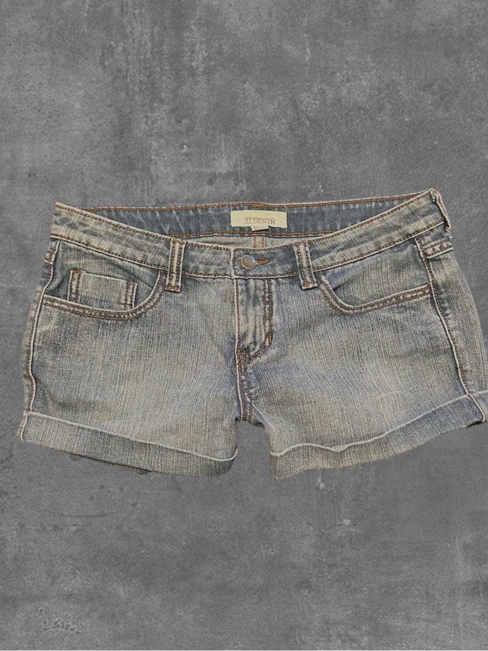 2.1 Denim Women's Light Blue Cuffed Jean Shorts